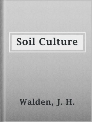 cover image of Soil Culture